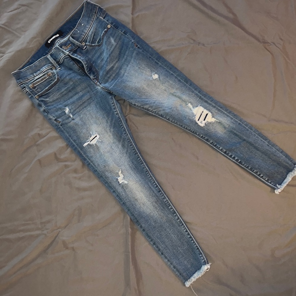 Express Ripped Cropped Jeans